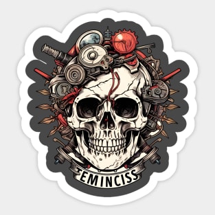 Garage Skull Design Sticker